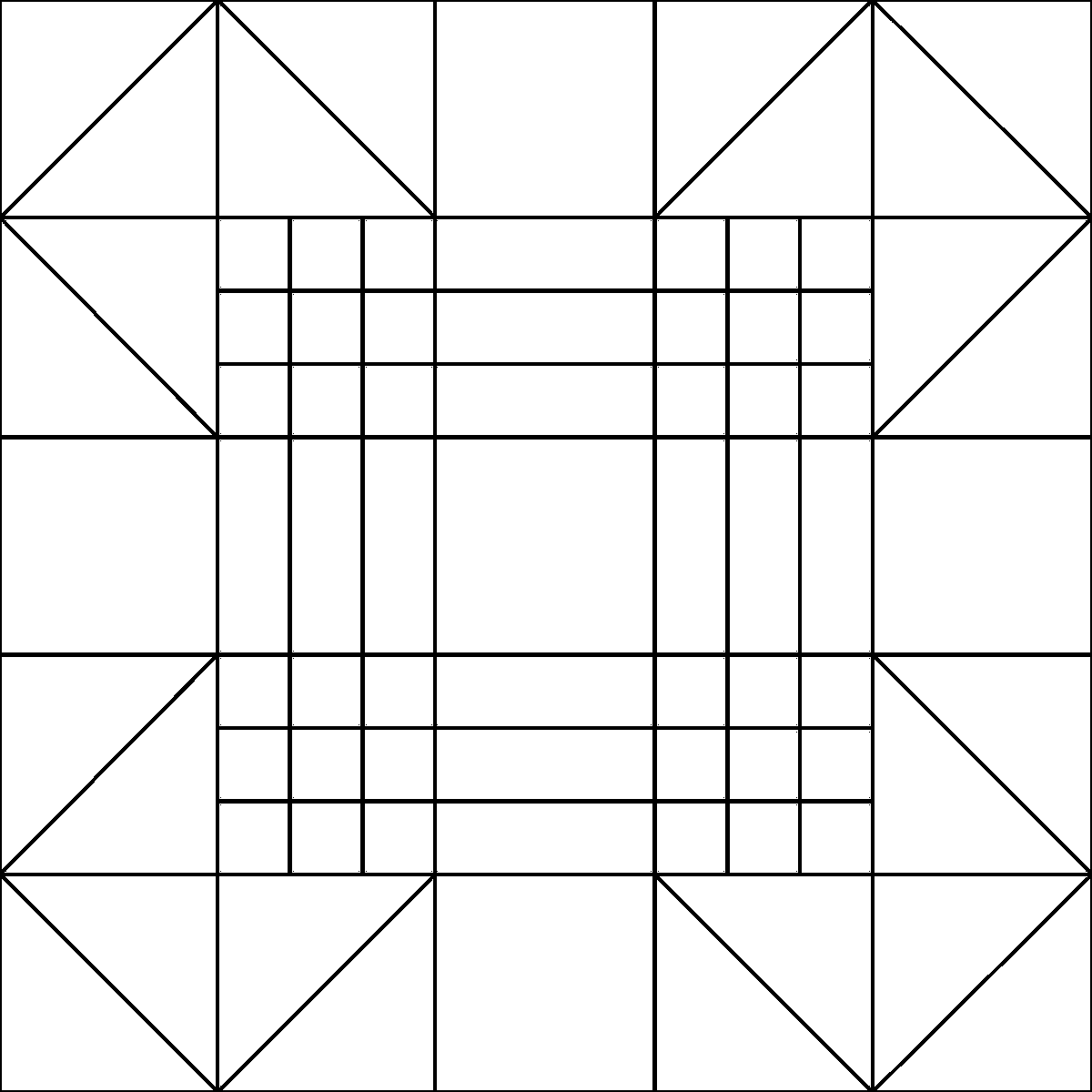 Pattern 101, Delectable Mountains Variation barn quilt pattern thumbnail
